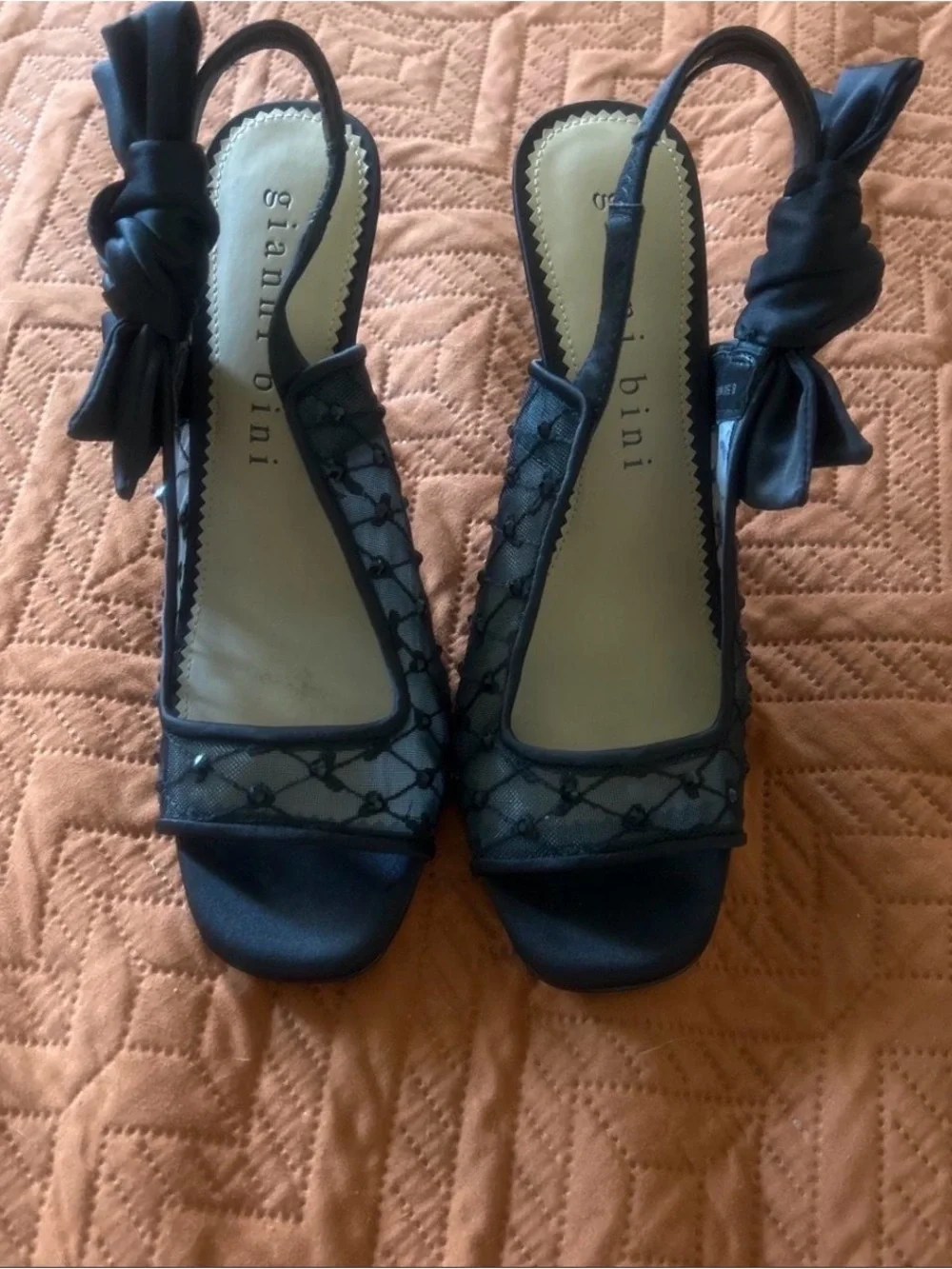 Gianni Bini Coray Two Embellished Bow Detail Slingback Dress Sandals